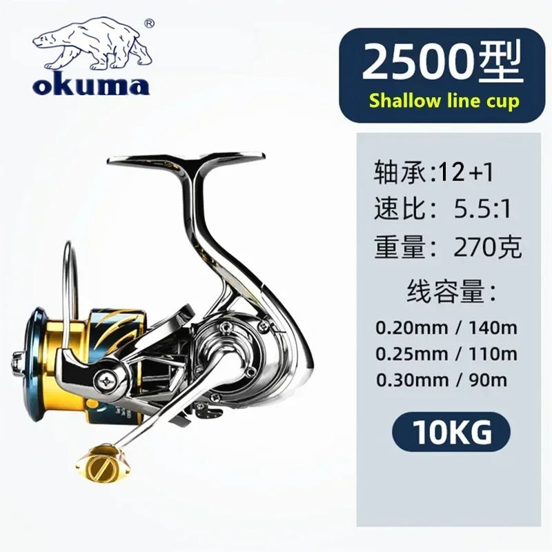 All Metal Fishing Reel Shallow Line Cup 15KG Anti Seawater Corrosion Rotating Reel 1000-5000