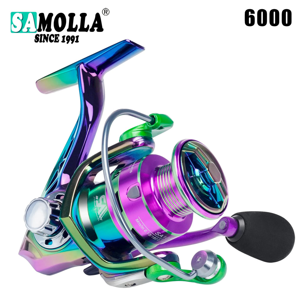 New Fishing Reel Spinning Saltwater 1000-7000 6+1BB 5.2:1 Max Drag 10KG Water-Proof Reels Spinning Wheel Fishing Coil