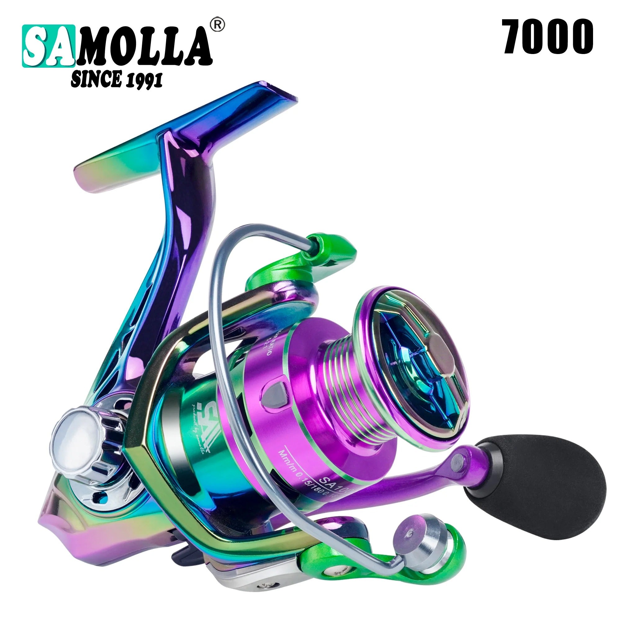New Fishing Reel Spinning Saltwater 1000-7000 6+1BB 5.2:1 Max Drag 10KG Water-Proof Reels Spinning Wheel Fishing Coil