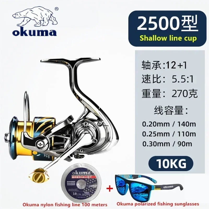 All Metal Fishing Reel Shallow Line Cup 15KG Anti Seawater Corrosion Rotating Reel 1000-5000