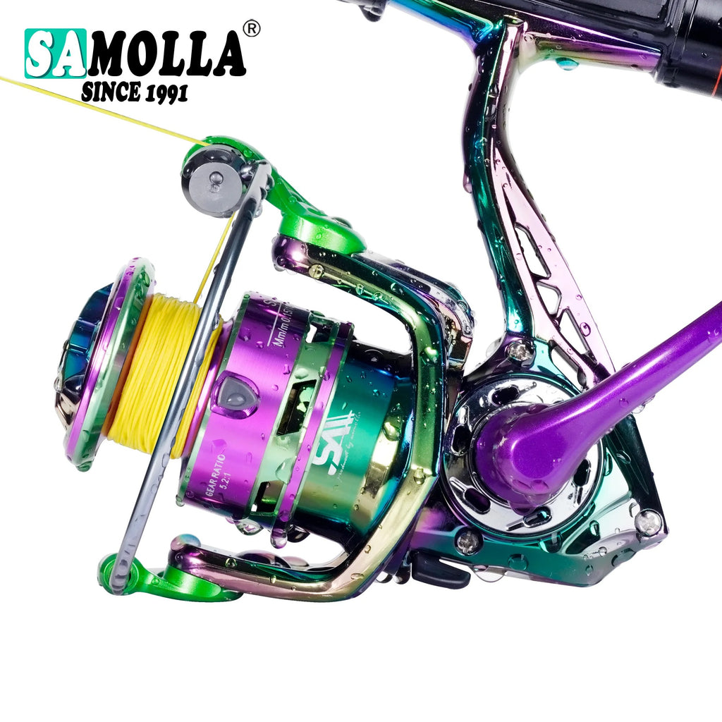New Fishing Reel Spinning Saltwater 1000-7000 6+1BB 5.2:1 Max Drag 10KG Water-Proof Reels Spinning Wheel Fishing Coil