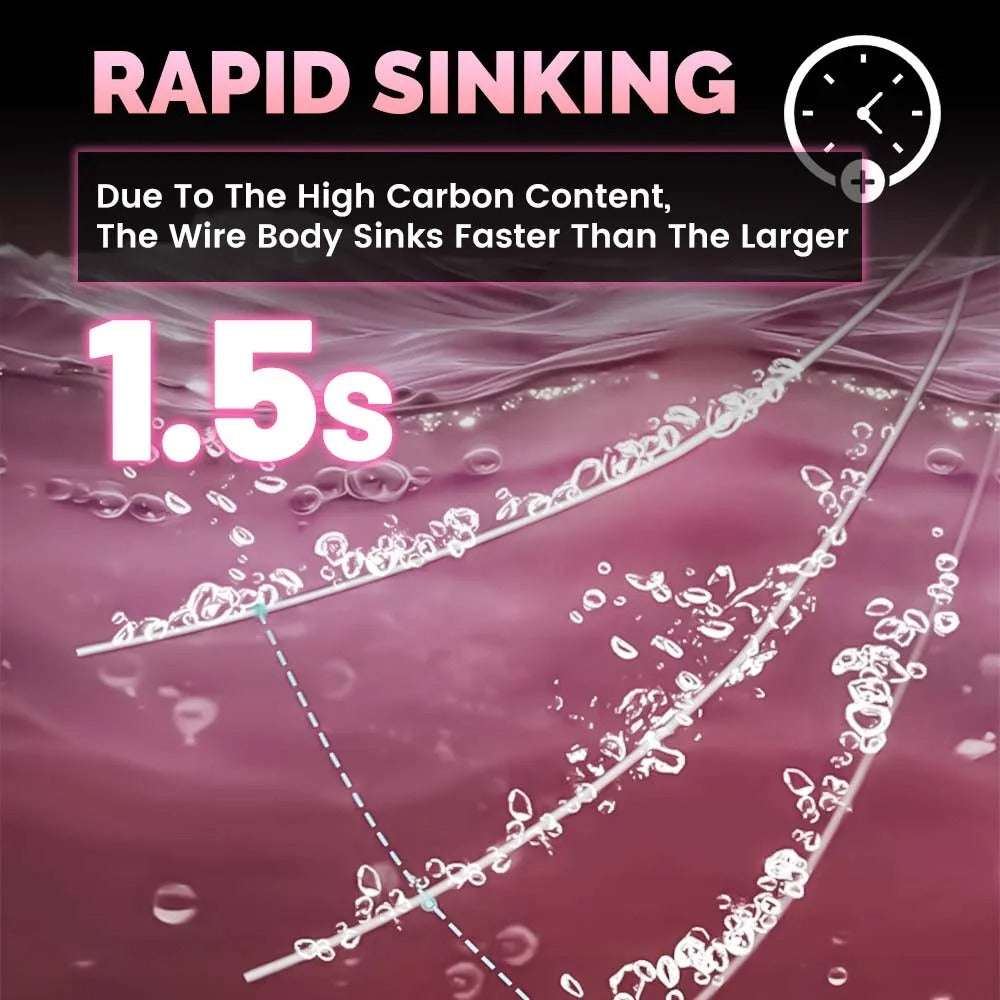 100% Pure Fluorocarbon Pink Fishing Line 100M 50M Carbon Fiber Leader Fishing Lure Line Fishing Sinking Line Japan