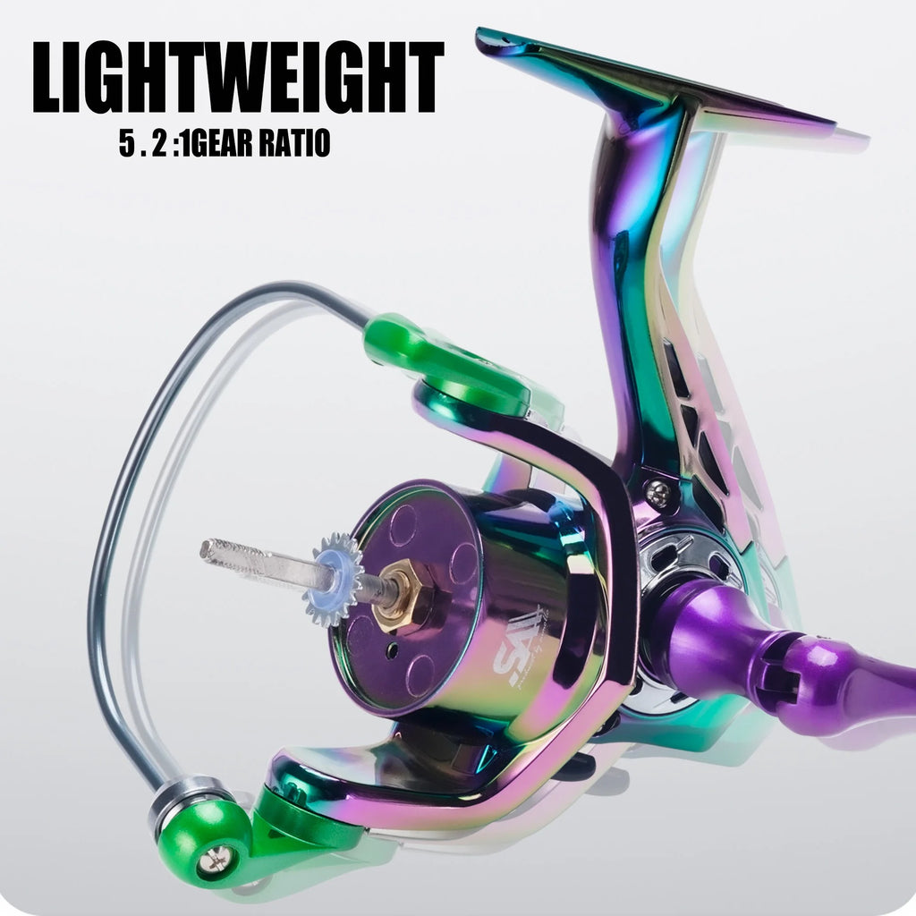 New Fishing Reel Spinning Saltwater 1000-7000 6+1BB 5.2:1 Max Drag 10KG Water-Proof Reels Spinning Wheel Fishing Coil