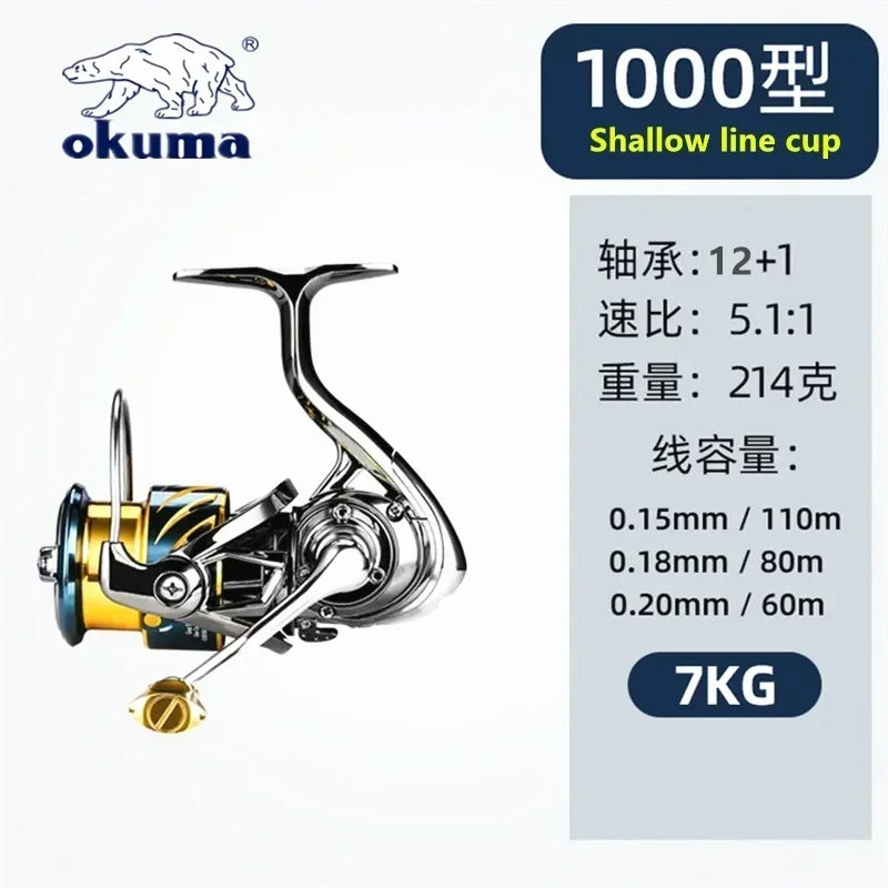 All Metal Fishing Reel Shallow Line Cup 15KG Anti Seawater Corrosion Rotating Reel 1000-5000